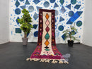 Custom Moroccan Berber Runner Rug - Handmade Wool Runner, Authentic Colorful Beni Ourain Runner - Custom Sizes Available