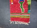 Custom Morocan Rug Runner | Red Wool Shag Handwoven Carpet | Hallway & Kitchen Runner 2x12 | Handmade Boujaad Rug | Modern Decor by 100kends