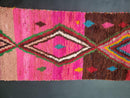 Custom Colorful Moroccan Wool Runner Rug – Beni Ourain Teppich – Long Carpet for Hallways – Natural Wool Moroccan Runner Rug