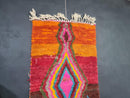 Custom Colorful Moroccan Wool Runner Rug – Beni Ourain Teppich – Long Carpet for Hallways – Natural Wool Moroccan Runner Rug