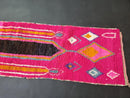 Custom Moroccan Runner Rug – Handmade Wool Berber Carpet, Bohemian Boujaad Hallway Rug, Unique Tapis Marocain by 100kends