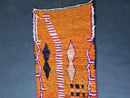 Custom Orange & green Moroccan Shag Runner Rug - Handmade Plush Wool Rug, Traditional Beni Ourain Rug, Funky Natural Wool Runner by 100kends
