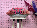 Handwoven Moroccan Pillow - Boho Wool Cushion with Geometric Patterns, Handmade Berber Style, Vibrant red and Grey, Wool Pillow 18x19