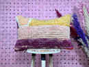 Morocan Wool Pillow - Handwoven Wool Decorative Lumbar Pillow - 15x24 Boho Chic Artisan Cushion Cover - Textured Moroccan Pillow By 100kends