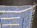 Custom Moroccan Rug - Blue & White Beni Ourain Berber Rug | Handwoven Wool Bohemian Rug | Soft Moroccan Wool Area Rug by 100kends