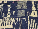 Handmade Black & Gold Moroccan Rug - Custom Size Wool Rug, Boho Berber Carpet, Modern Artisan Rug, Minimalist Floor Grid Rug by 100kends