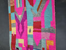 Hand-Knotted Moroccan Berber Rug - Pink Beni Ourain Carpet, Colorful Wool Rug for Living Room & Bedroom - Custom Handmade Morocco Rug