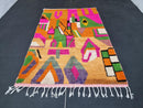 Custom Moroccan Boujaad Rug - Soft Wool Rug for Living Room - Colorful Azilal Bohemian Rug - Large Handmade Area Rug 8x10 by 100kends