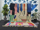 Custom Moroccan Rug - Handwoven Modern Art Beni Ourain Wool Rug | Bohemian Berber Rug | 3x5 ft to 15x15 ft, Custom Sizes Available