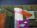 Custom Moroccan Wool Rug - Colorful Berber Boujaad 8x10 Area Rug, Checkered Beniourain Carpet, Large All-Wool Handmade Rug, Custom Sizes