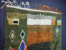 Custom Moroccan Wool Rug - Colorful Berber Boujaad 8x10 Area Rug, Checkered Beniourain Carpet, Large All-Wool Handmade Rug, Custom Sizes