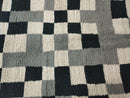Custom Moroccan Handmade Wool Rug – Black & White Berber Rug, Perfect for Stairs, Kitchens, or Large Spaces, Available in All Sizes