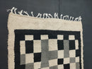 Custom Moroccan Handmade Wool Rug – Black & White Berber Rug, Perfect for Stairs, Kitchens, or Large Spaces, Available in All Sizes