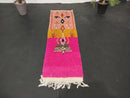 Custom Moroccan Runner Rug - Handmade Wool Boho Runner Rug - 100kends Moroccan Rug for Bedroom, Hallway, or Living Space