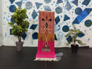 Custom Moroccan Runner Rug - Handmade Wool Boho Runner Rug - 100kends Moroccan Rug for Bedroom, Hallway, or Living Space