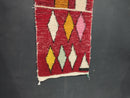Custom Moroccan Runner Rug | Beni Ourain Wool Rug | Handmade Colorful Moroccan Runner with Fringe Options | Natural Wool Carpet by 100kends