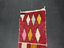 Custom Moroccan Runner Rug | Beni Ourain Wool Rug | Handmade Colorful Moroccan Runner with Fringe Options | Natural Wool Carpet by 100kends