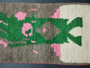 Custom Handmade Moroccan Boujaad Runner Rug - Colorful Berber Wool Rug - Hallway Carpet - Authentic Wool Rug Runner - Beni Ourain Style rug