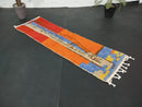 Handmade Moroccan Runner Rug - Custom Boujaad Runner with Vibrant Colors - Wool Carpet for Long Hallways - Moroccan Rug Runner by 100kends