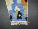 Vibrant Moroccan Runner Rug - Handwoven Shaggy Wool Berber Carpet | Custom Narrow Runner for Hallway, Nursery, or Home Décor by 100kends