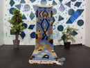 Vibrant Moroccan Runner Rug - Handwoven Shaggy Wool Berber Carpet | Custom Narrow Runner for Hallway, Nursery, or Home Décor by 100kends
