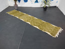 Custom Extra Long Handmade Moroccan Wool Runner Rug – Large Green Corridor Rug for Stairs, Farmhouse Hallways, Natural Wool 2x18 Rug