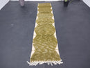 Custom Extra Long Handmade Moroccan Wool Runner Rug – Large Green Corridor Rug for Stairs, Farmhouse Hallways, Natural Wool 2x18 Rug