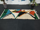 Custom Moroccan Rug - Handmade Wool Berber Carpet - Abstract Gray & White Azilal Rug - Large Area Moroccan Carpet - Custom Made Berber Rug