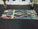 Handmade Moroccan Rug - Blue and Pink Boho Rug - Custom Rug Size - Colorful Tufted Rug - Soft Beni Ourain 6x10 - Modern Rug 9x12 by 100kends