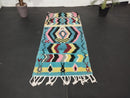 Handmade Moroccan Rug - Blue and Pink Boho Rug - Custom Rug Size - Colorful Tufted Rug - Soft Beni Ourain 6x10 - Modern Rug 9x12 by 100kends