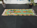 Custom Moroccan Wool Runner Rug - Green Runner Rug for Hallway, Entryway, Stairs - Large Runners - Custom Door Rug Green - Narrow Rug