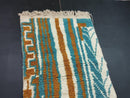 Custom Moroccan Runner Rug - Green Orange Boho Decor Rug - Long Runner Rug for Hallway, Bathroom, Kitchen - Custom Size Rugs by 100kends