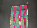 Handmade Moroccan Runner Rug – Wool Green & Pink Hallway Rug, Abstract Bohemian Runner, Beni Ourain Authentic Handwoven Rug by 100kends