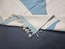 Custom Moroccan Rug - Blue and White Wool Rug, Handmade Moroccan Rug for Living Room, 9x12 Rug, 8x10 Rug, White and blue Rug by 100kends