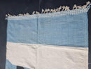 Custom Moroccan Rug - Blue and White Wool Rug, Handmade Moroccan Rug for Living Room, 9x12 Rug, 8x10 Rug, White and blue Rug by 100kends