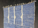 Custom Moroccan Rug - Blue & White Beni Ourain Berber Rug | Handwoven Wool Bohemian Rug | Soft Moroccan Wool Area Rug by 100kends
