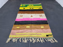 Handmade Colorful Moroccan Rug - Authentic Wool Berber Rug - Azilal Carpet - Black Berber Rug - Custom Traditional Moroccan Carpet