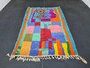 Custom Moroccan Rug - Hand-Knotted Beni Ourain Rug, Fluffy Wool Berber Carpet, Authentic Handmade Moroccan Rug, Custom Size Rug by 100kends