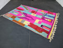 Hand-Knotted Moroccan Berber Rug - Pink Beni Ourain Carpet, Colorful Wool Rug for Living Room & Bedroom - Custom Handmade Morocco Rug