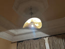 Handmade Moroccan Brass Pendant Light - Half Lamp Lighting, Rustic Lantern Ceiling Light Fixture for Dining Room, Living Room, or Restaurant