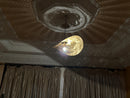 Handcrafted Moroccan Brass Pendant Light - Half Brass Artisan Lamp, Oriental Filigree Ceiling Light with Shadow Effect for Home Decor