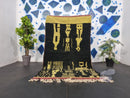 Custom Moroccan Rug - Black & Gold Berber Rug - Handmade Wool Rug - Solid Black Moroccan Custom Rug - Beni Ourain Rug Style by 100kends