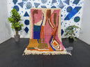 Handmade Moroccan Wool Rug - Abstract White, Pink, Blue, Green, and Brown Berber Carpet - Custom Sizes Available - Bedroom Rug by 100kends