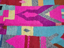 Custom Moroccan Wool Rug - Handmade Berber Rug - Solid Pink Beni Ourain Rug - Vibrant Geometric Wool Carpet - Custom Made rug by 100kends