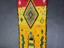 Custom Moroccan Yellow & Red Runner Rug | Berber Wool Hallway Runner with Geometric Patterns | Handwoven Beni Ourain Style – 100kends