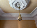 Silver Moroccan Pendant Lamp – Brass Teardrop Light Fixture – Moroccan Lighting for New Home Decor or Restaurant Ambiance by 100kends