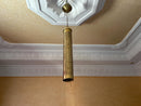 Handcrafted Moroccan Brass Pendant Light – Long Cylinder Perforated Design – Moroccan Lamp Shade – Artisan Ambient Lighting by 100kends