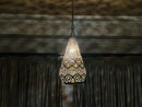 Moroccan Brass Pendant Light with Teardrop Shape – Handmade Hanging Lamp for Ceiling, Kitchen Lighting, Lampshades Lighting, and More