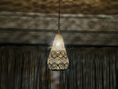 Moroccan Brass Pendant Light with Teardrop Shape – Handmade Hanging Lamp for Ceiling, Kitchen Lighting, Lampshades Lighting, and More