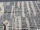 Custom Black and White Moroccan Rug - Beni Ourain Style 8x10 9x12 5x8 3x5 - Handwoven Natural Wool Rug - Cream Berber Shag Area Carpet